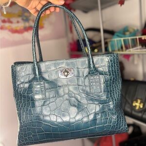 Furla  Crocodile-Embossed Tote Bag